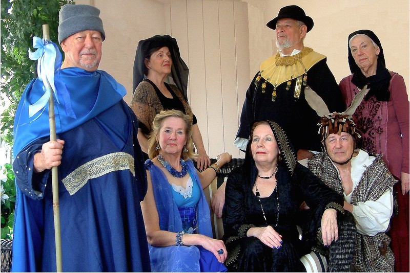 New Faces of Shakespeare will perform in "All the World's a Stage" at 1 p.m., Saturday, April 27. Pictured are cast members (back, l-r) Roger Ault, Stephanie Allman, John Murray and Deanna Duby; in front are Sharon George, Karen Kalenevitch and Malcolm Keene. Not pictured: Tara Wisely, Richard Huffman, Valerie Valentine and Jerry Cox. SOURCE SUBMITTED